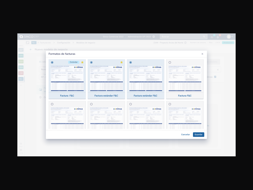 Visual format picker with real document previews in a grid