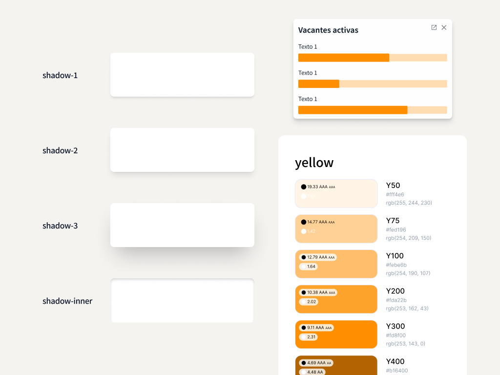 humman design system pieces: orange over navy