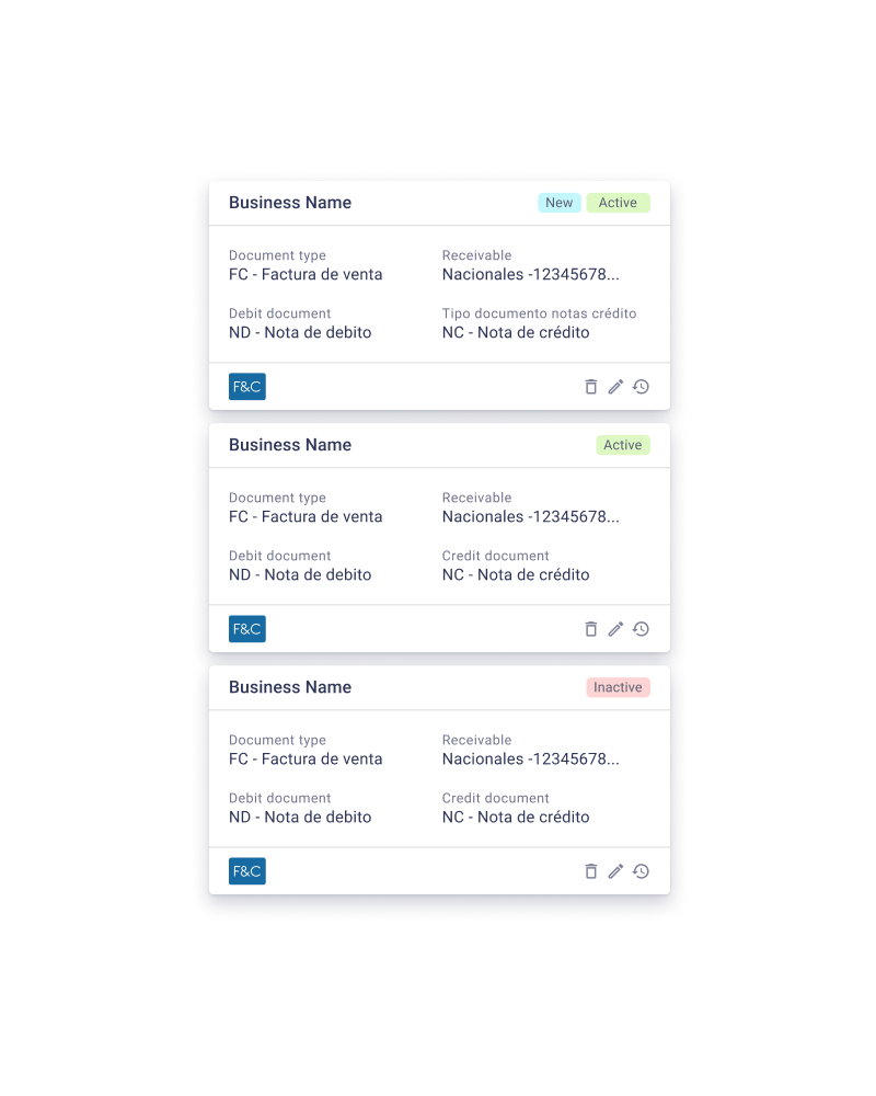 Business Models Config — Sinco ERP